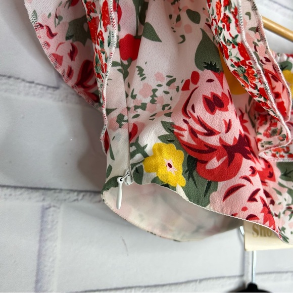 Showpo Sassy Senorita Top in White Floral size 4 - Picture 5 of 7